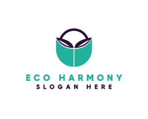 Eco Organic Leaf logo design