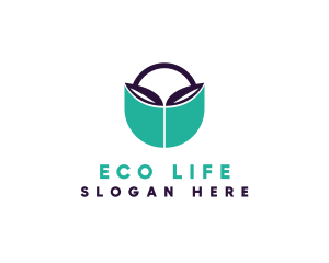 Eco Organic Leaf logo design