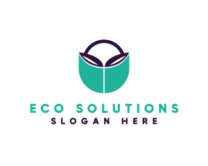 Eco Organic Leaf logo design