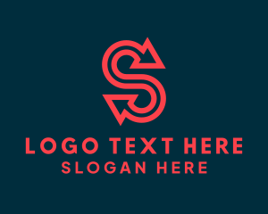 Red Logistics Letter S logo