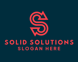 Red Logistics Letter S logo design