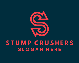 Red Logistics Letter S logo design