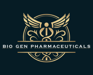 Healthcare Pharmacy Caduceus logo design