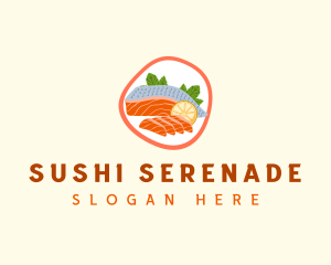 Salmon Sashimi Seafood logo