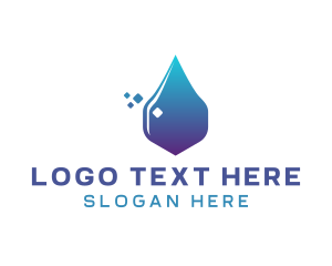 Gasoline - Gradient Liquid Droplet logo design