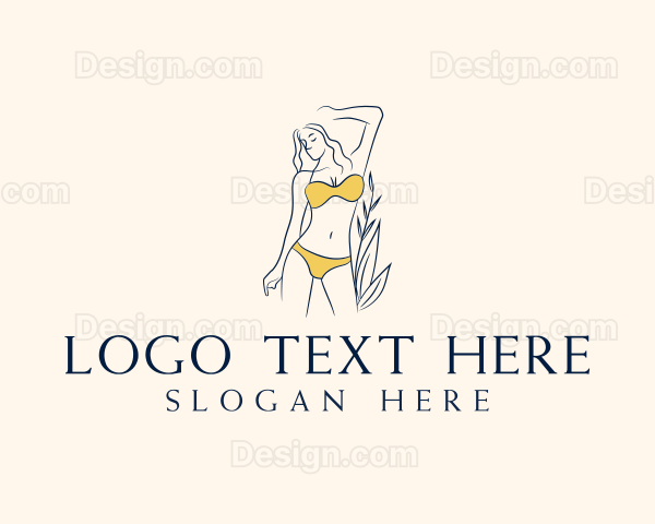 Yellow Swimsuit Woman Logo