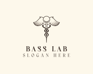 Medical Healthcare Caduceus logo design