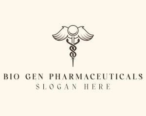 Medical Healthcare Caduceus logo design