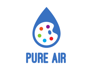 Water Drop Art Paint Palette  logo