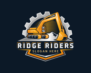 Excavator Backhoe Digger logo design