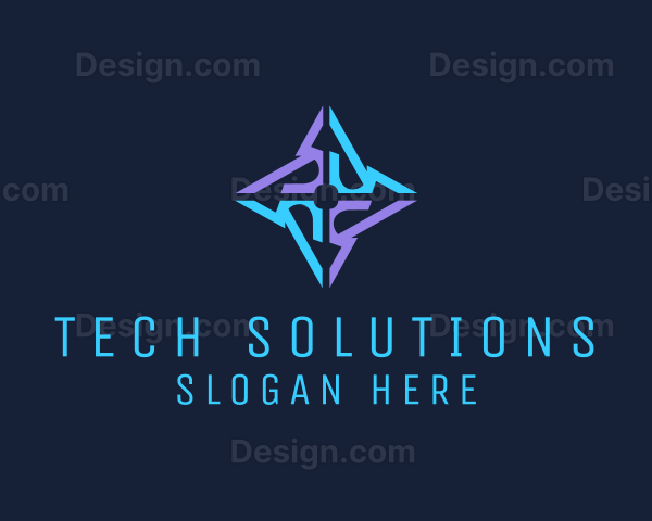 Tech Ninja Star Logo