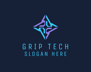 Tech Ninja Star logo design