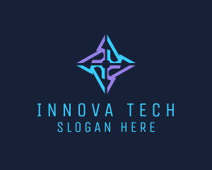 Tech Ninja Star logo design