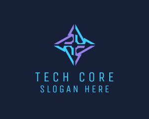 Tech Ninja Star logo design