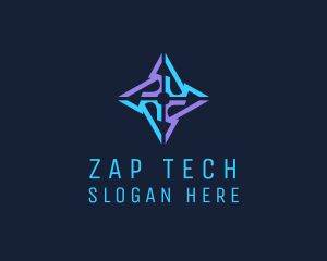 Tech Ninja Star logo design