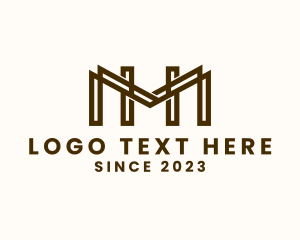Minimalist Modern Letter M logo