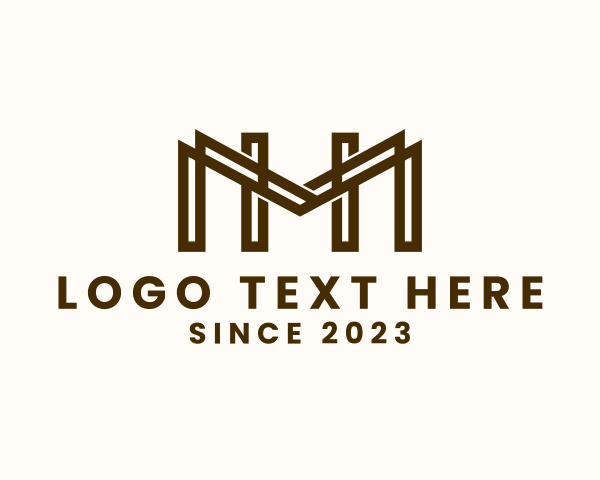 Letter Hm logo example 1