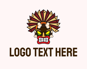 Tribal Tiki Headdress Logo