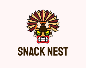 Tribal Tiki Headdress logo design