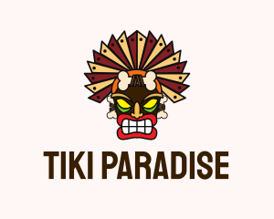 Tribal Tiki Headdress logo design