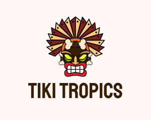 Tribal Tiki Headdress logo design