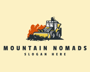  Bulldozer Construction Demolition logo design