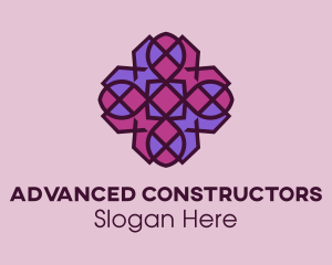 Geometric Flower Pattern logo design