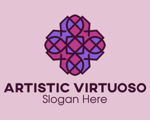 Geometric Flower Pattern logo design