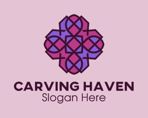 Geometric Flower Pattern logo design