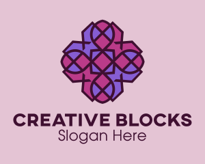 Geometric Flower Pattern logo design