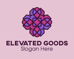 Geometric Flower Pattern logo design