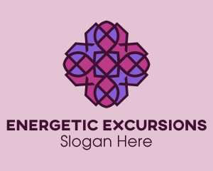 Geometric Flower Pattern logo design