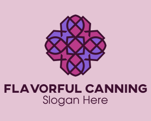 Geometric Flower Pattern logo design