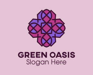 Geometric Flower Pattern logo design