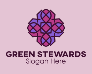 Geometric Flower Pattern logo design