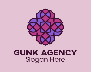 Geometric Flower Pattern logo design