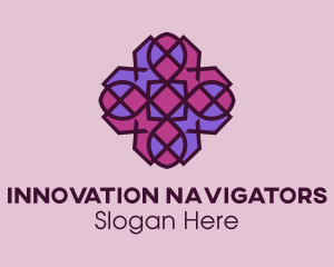 Geometric Flower Pattern logo design