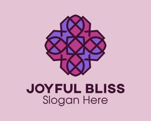 Geometric Flower Pattern logo design