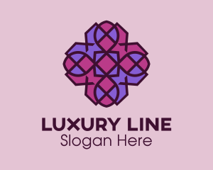 Geometric Flower Pattern logo design