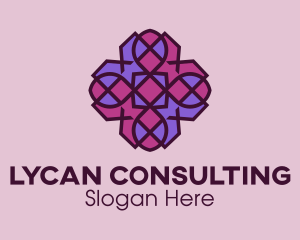 Geometric Flower Pattern logo design