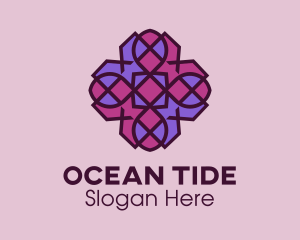 Geometric Flower Pattern logo design