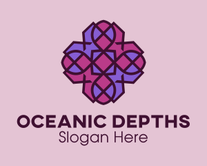 Geometric Flower Pattern logo design