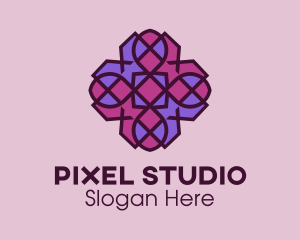 Geometric Flower Pattern logo design