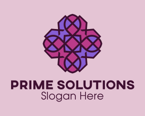 Geometric Flower Pattern logo design