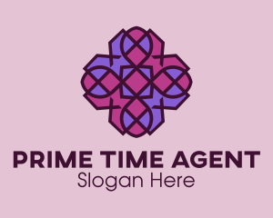 Geometric Flower Pattern logo design