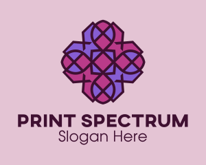 Geometric Flower Pattern logo design