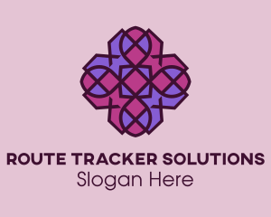 Geometric Flower Pattern logo design