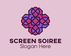 Geometric Flower Pattern logo design