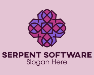 Geometric Flower Pattern logo design