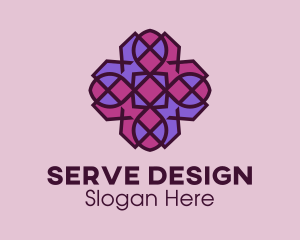 Geometric Flower Pattern logo design